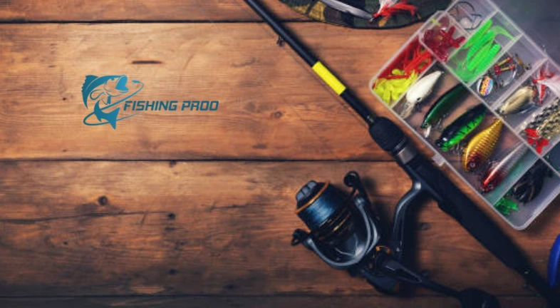 Compact tackle box with soft and hard lures, weights, and jig heads.